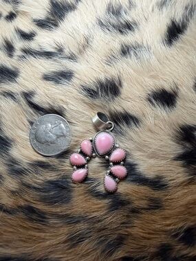 Pink Conch Sterling Silver Pendant